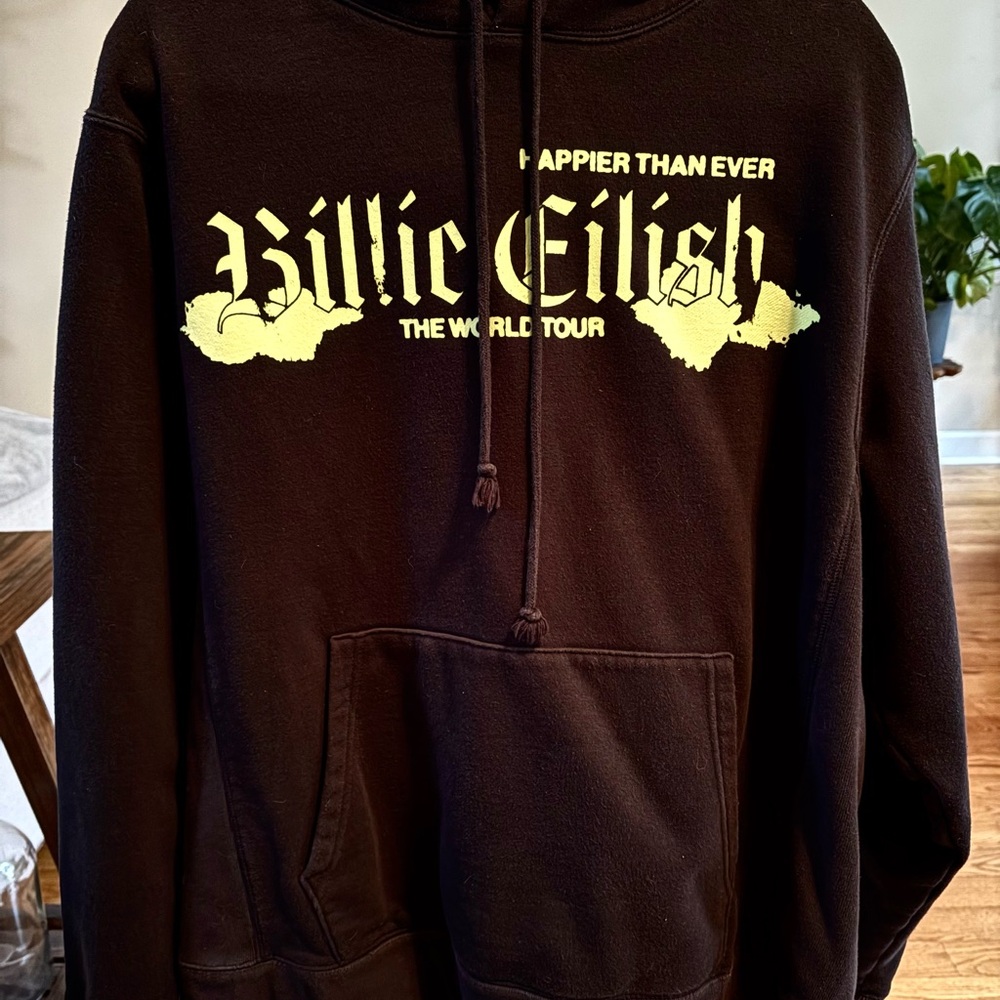 Billie Eilish Black Happier Than Ever Tour Hoodie - Offical Tour Merch